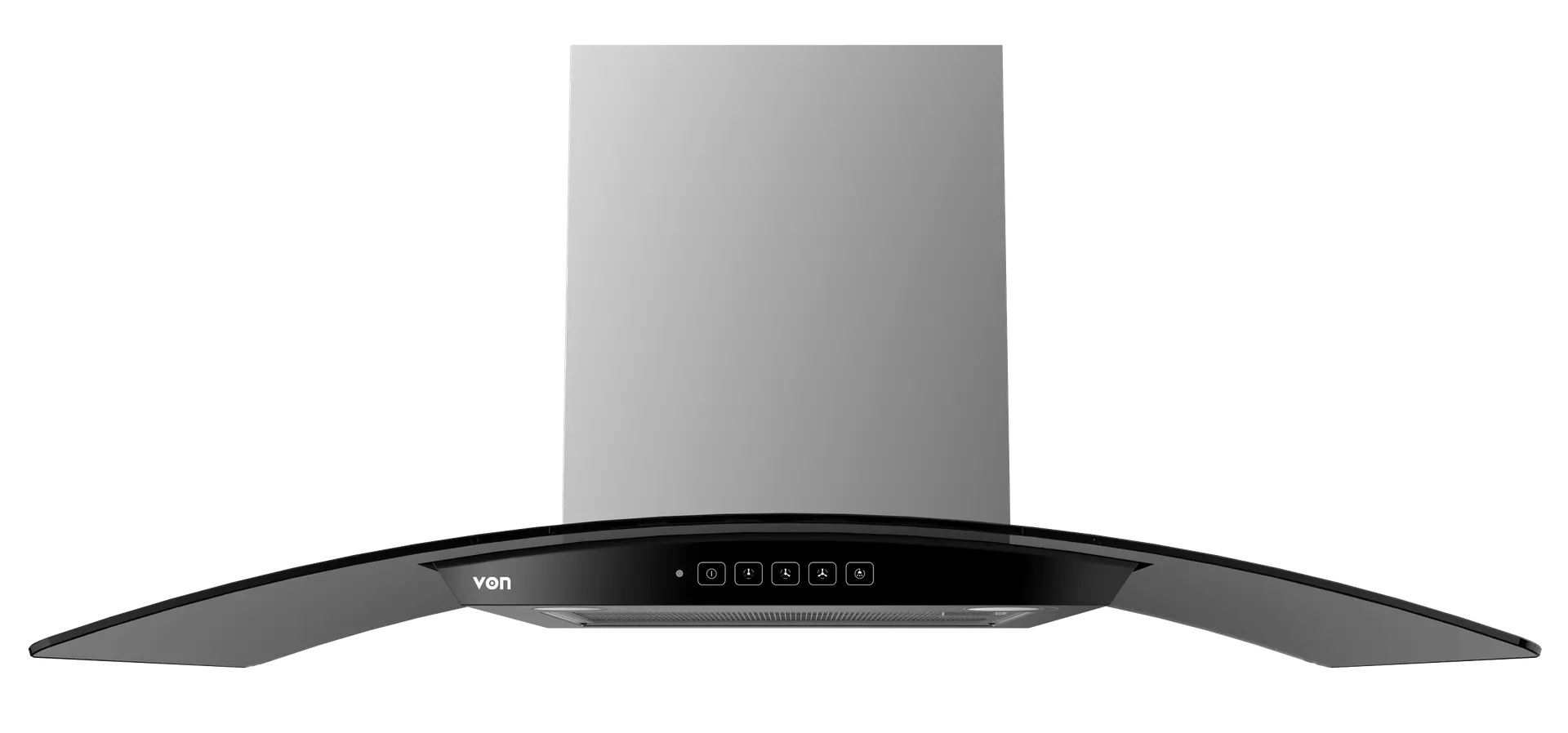 VON VHDWG970RCX Built In Hood Curved Glass 90CM, Stainless Steel
