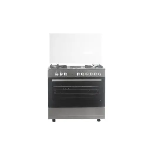 VON VCF964271FSX Freestanding Cooker – 4 Gas + 2 Electric Burners, Cast Iron Pan Support, Flame Failure Device