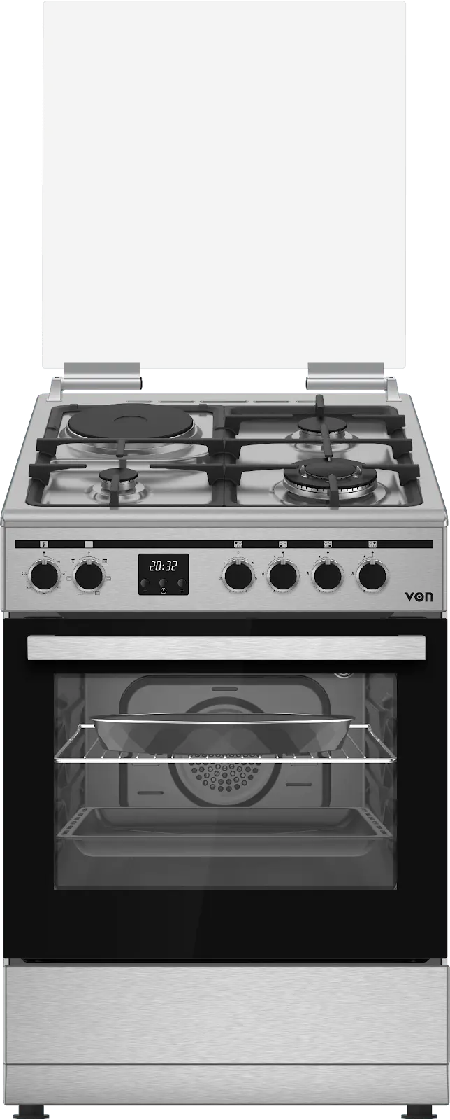 Von VCF663175FSX Freestanding Cooker 3 Gas + 1 Electric - Inox