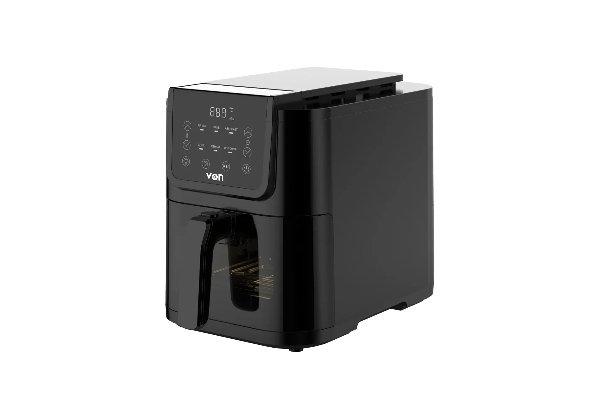 VON VAF050DSTK Slim Digital Air Fryer, 5L